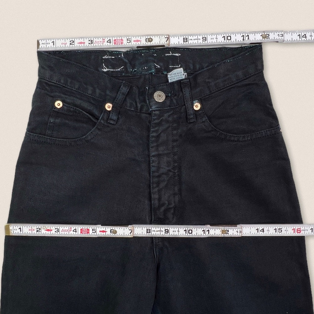 Vintage Calvin Klein Black Mom jeans 23” 24”High waisted rise slim fit tapered - Picture 9 of 12